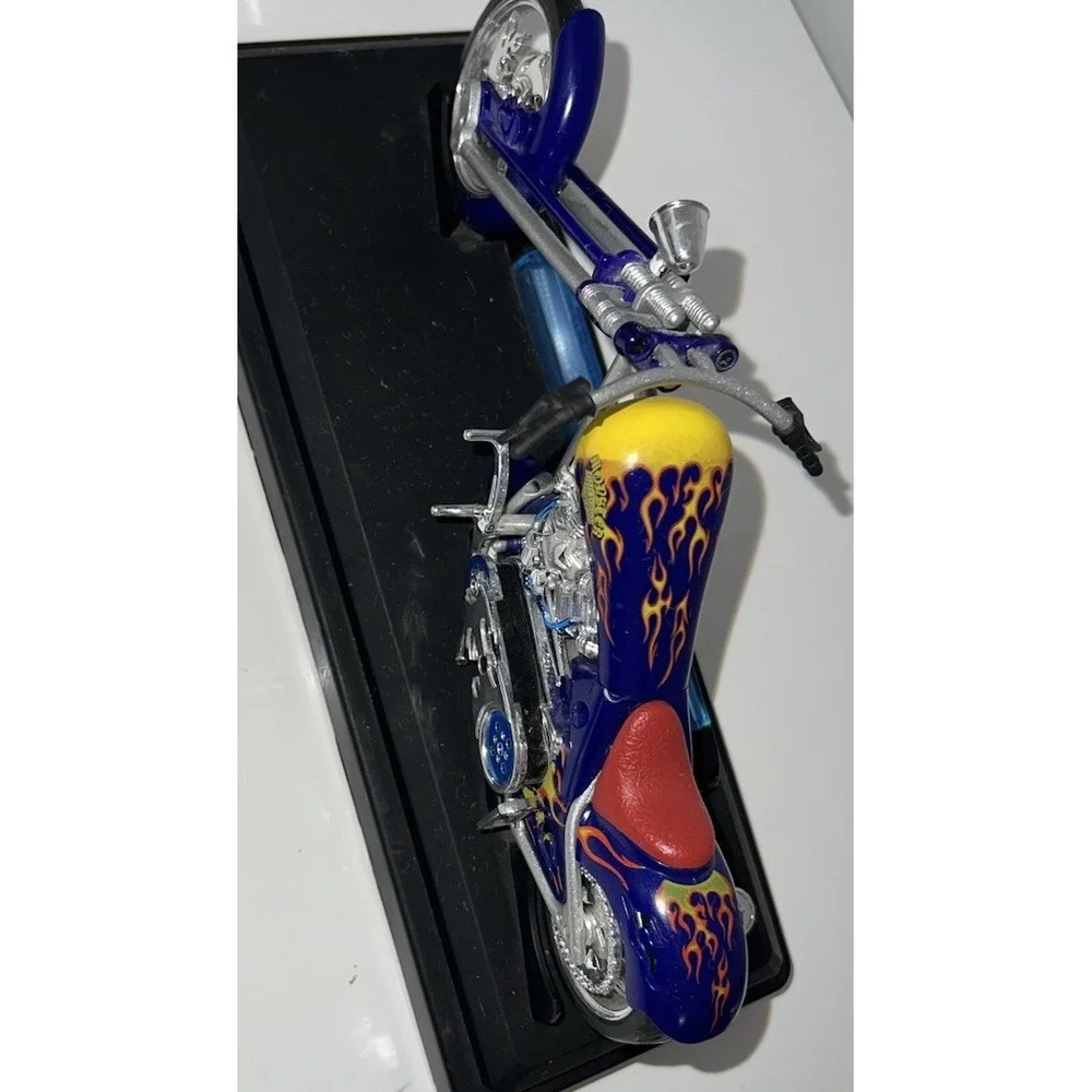 1/12 SCALE BOLEY DIECAST GREY FLAME CHOPPER LIGHT/SOUND(5/#0)